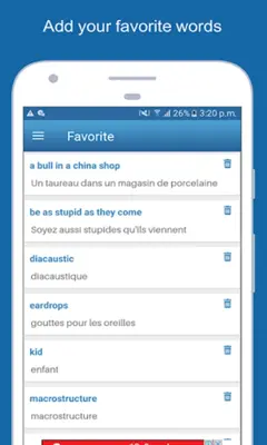 English To French Dictionary android App screenshot 16